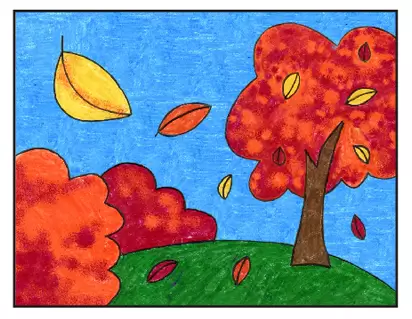 Easy Autumn Season Drawing for Kids | How to Draw An Autumn Season Quickly  - YouTube