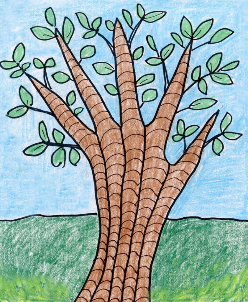 how-to-draw-an-easy-tree-art-projects-for-kids