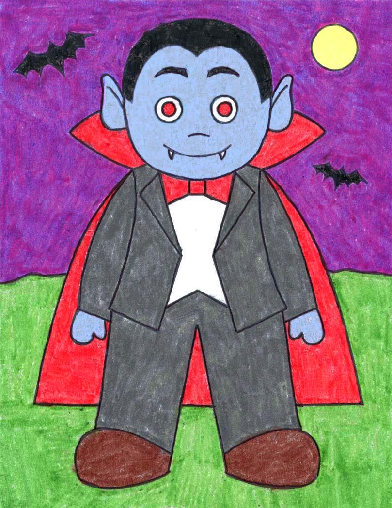 How to Draw a Vampire · Art Projects for Kids