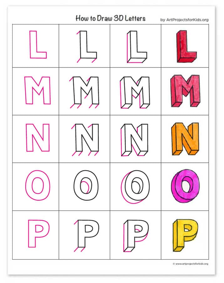 Preview of the Alphabet drawing lesson tutorial