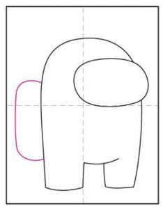 Easy How to Draw Among Us Tutorial Video and Coloring Page