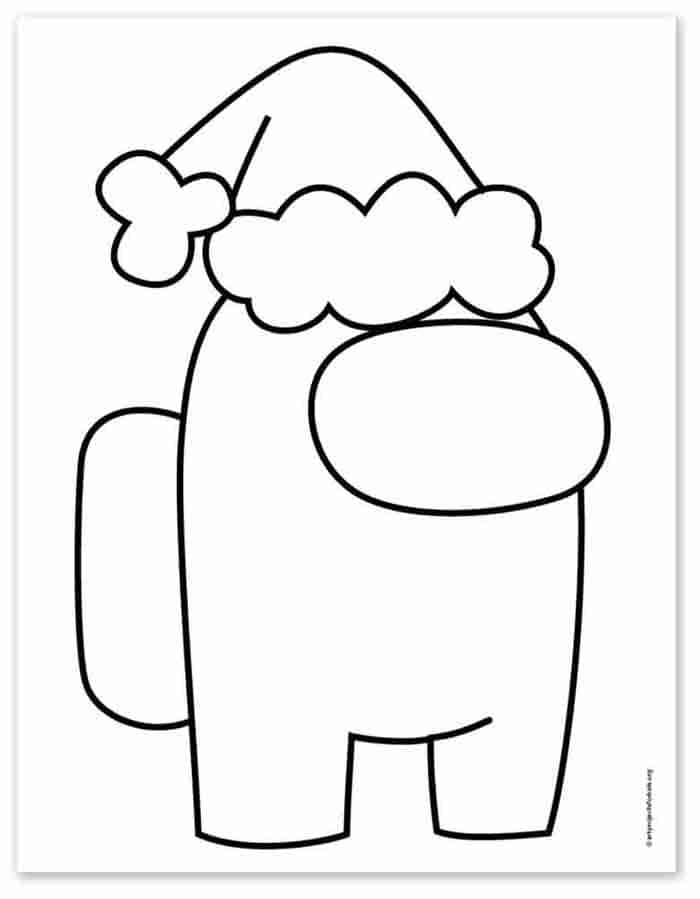 Download How to Draw Among Us Santa · Art Projects for Kids