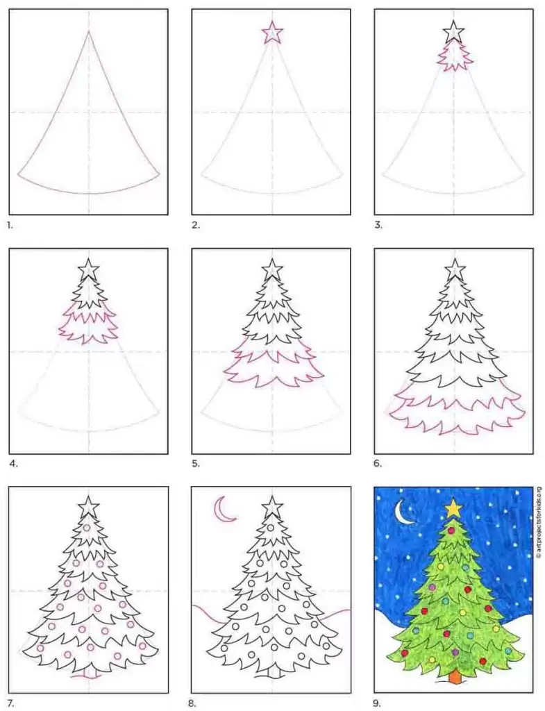 Cách vẽ Cây thông Noel và những hộp quà  Vẽ tranh Giáng Sinh  YouTube