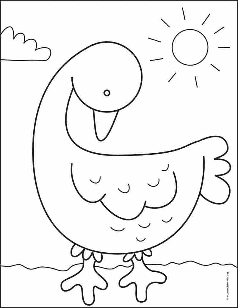 goose coloring page