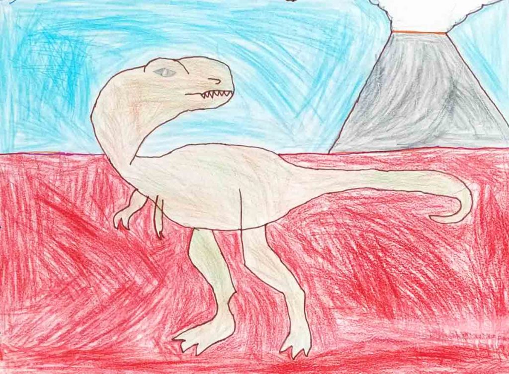 t rex drawing for kids