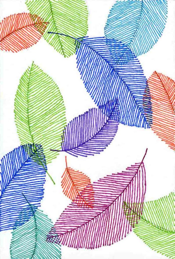 Leaves Line Drawing - Banana Leaf Hand Drawn Seamless Pattern 962715 ...