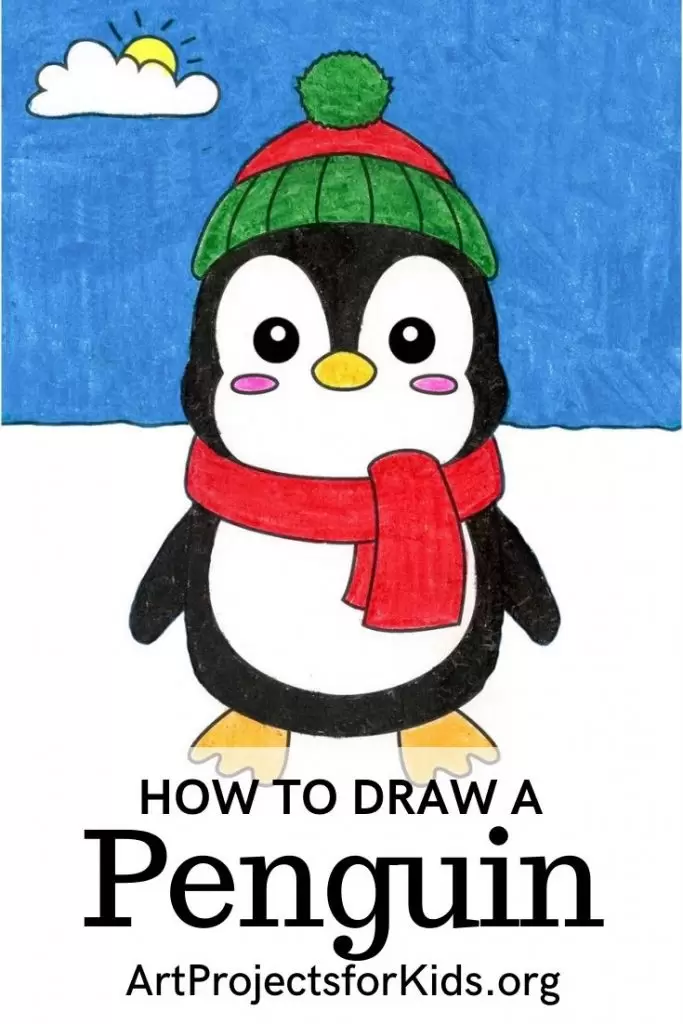 Emperor Penguin color pencil drawing | poyee_lam0321 | Flickr