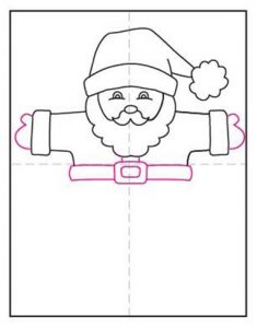 Easy How to Draw Santa Claus Tutorial Video and Coloring Page