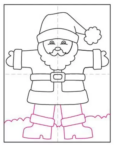 Drawing of Santa Claus - ReusableArt.com-anthinhphatland.vn