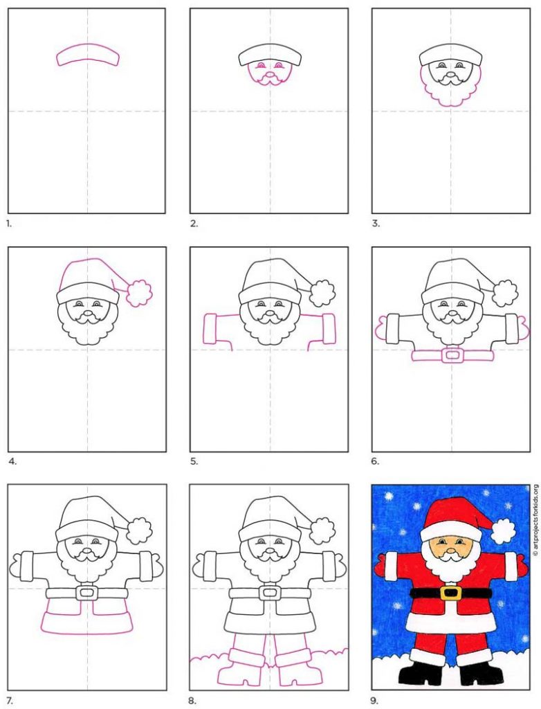 How to Draw Santa Claus · Art Projects for Kids
