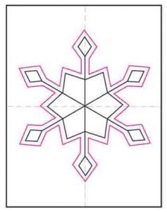 Easy How to Draw a Snowflake Tutorial and Coloring Page