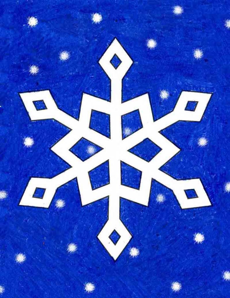How to Draw a Snowflake · Art Projects for Kids