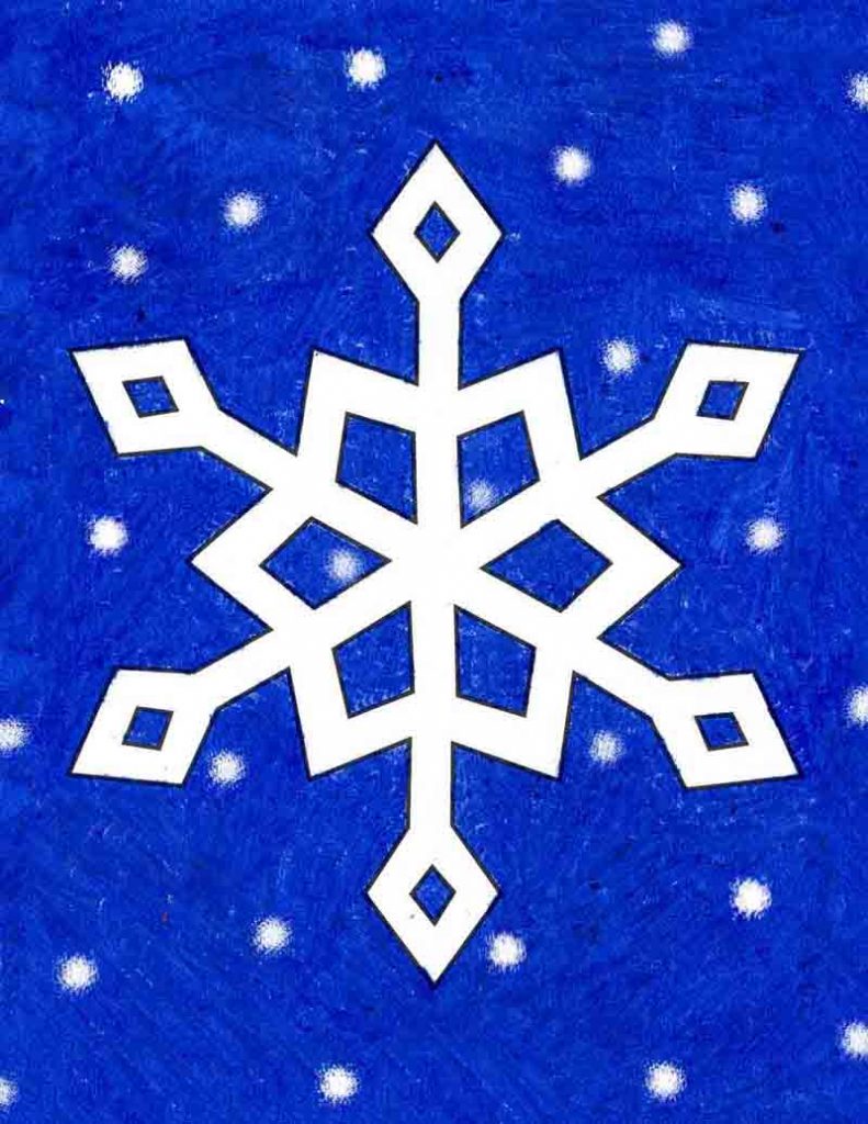 How to Draw a Snowflake Art Projects for Kids