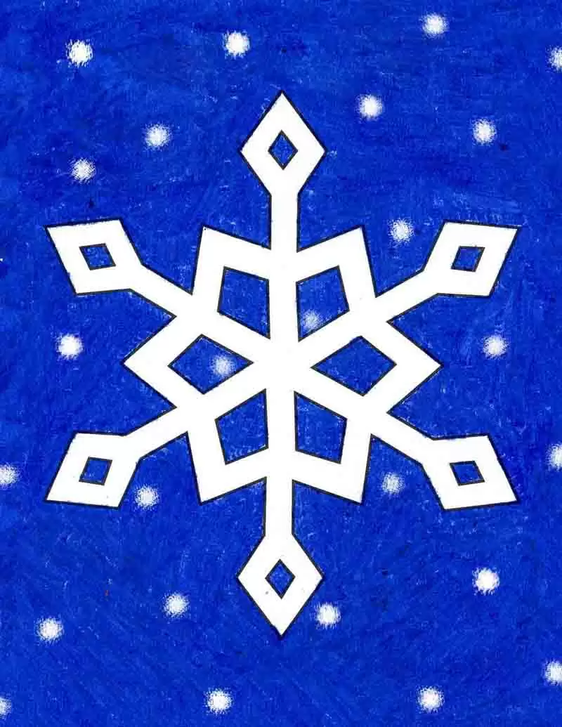 Easy How to Draw a Snowflake Tutorial Video and Snowflake Coloring Page