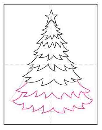 How to Draw an Easy Christmas Tree · Art Projects for Kids