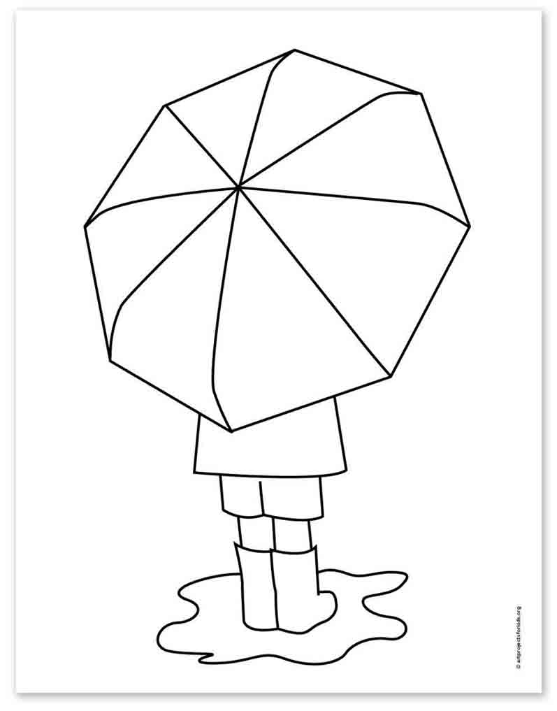 How To Draw An Umbrella Art Projects For Kids