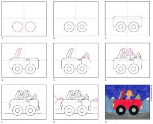 How to Draw a Cartoon Car · Art Projects for Kids