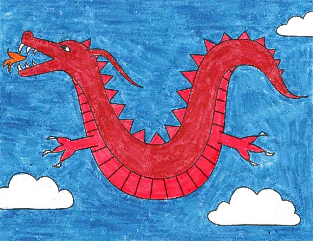 Featured image of post Drawing Colour Water Dragon : Free worried dragon colouring page.