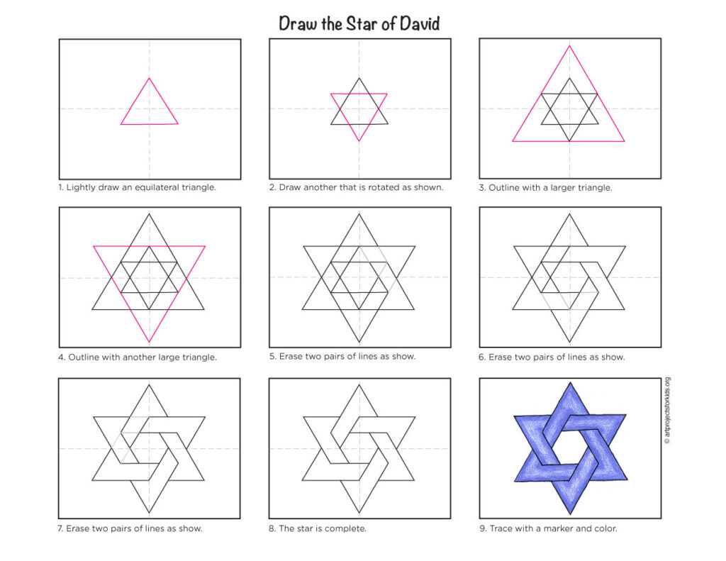 How to Draw the Star of David: Easy Step-by-Step Art Lesson