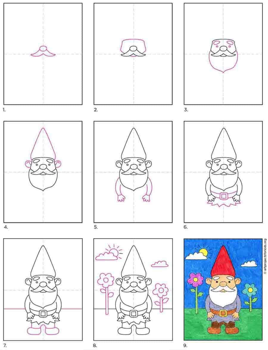 How to Draw a Gnome · Art Projects for Kids