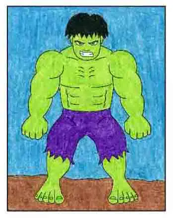 hulk drawings for kids