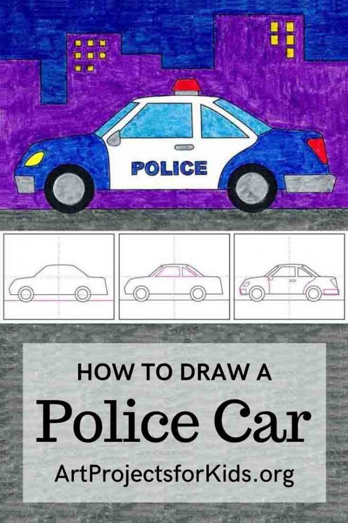 How to Draw a Police Car · Art Projects for Kids