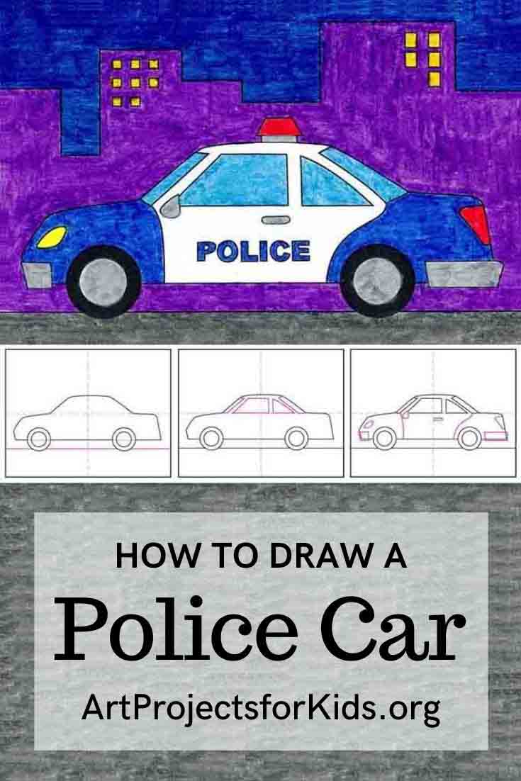 How to Draw a Police Car Â· Art Projects for Kids