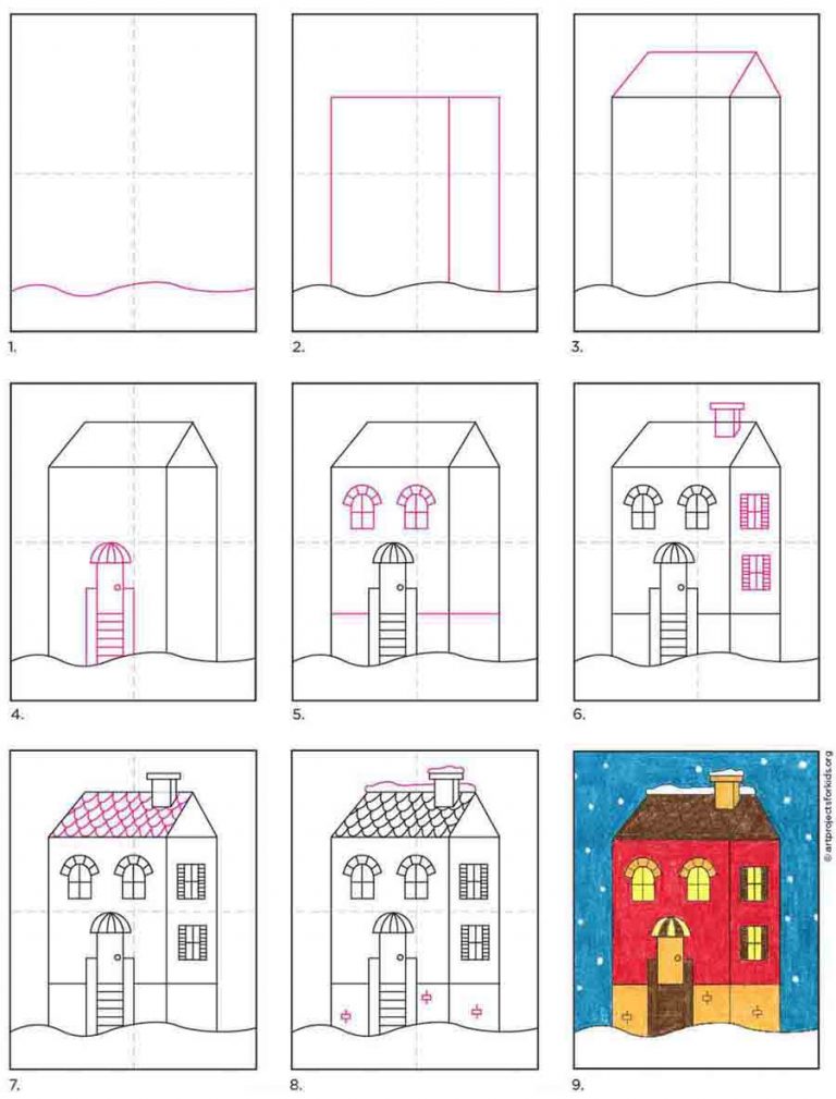 How to Draw a Townhouse · Art Projects for Kids