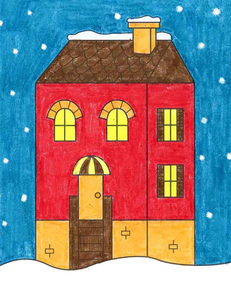 How to Draw a Townhouse · Art Projects for Kids