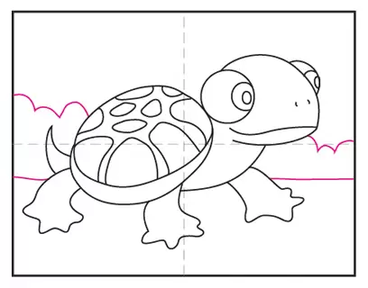 Premium Vector | Cartoon turtle black and white illustration cartoon good  use for mascot sticker coloring book