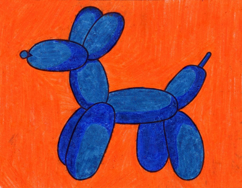 Easy How to Draw a Balloon Dog Tutorial and Balloon Dog Tutorial · Art