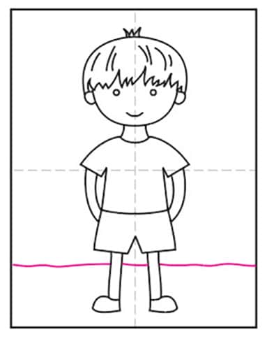 How To Draw A Boy In Shorts Art Projects For Kids