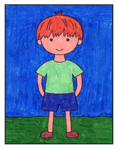 How To Draw A Boy In Shorts Art Projects For Kids