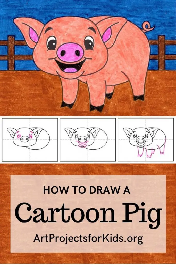 How to Draw a Cartoon Pig · Art Projects for Kids