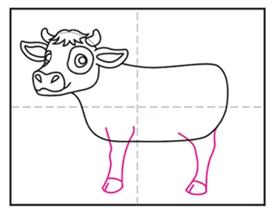 Cách vẽ con bò chỉ với 5 bước đơn giản