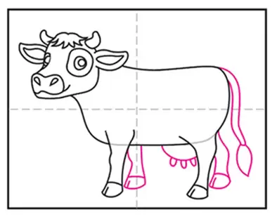 How to Draw a Cow | SketchBookNation.com