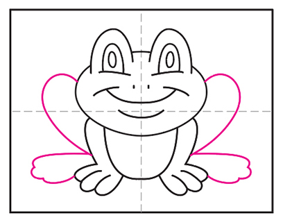 Easy How to Draw a Frog Tutorial and Frog Coloring Page