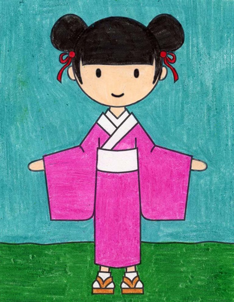 How to Draw a Kimono · Art Projects for Kids