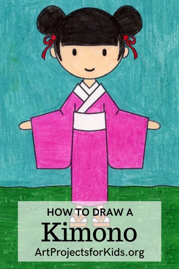 how to draw a kimono