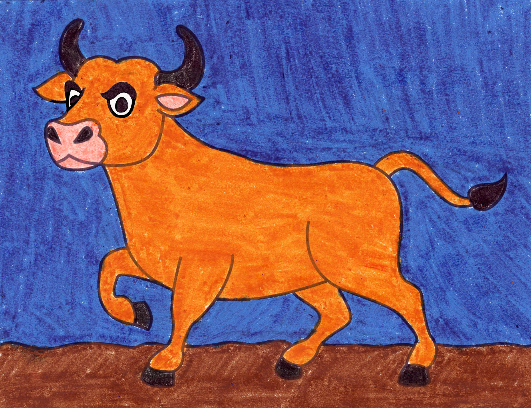 How To Draw An Ox Art Projects For Kids