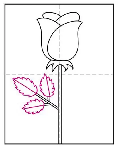 How to Draw a Rose Outline - Really Easy Drawing Tutorial