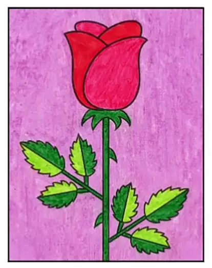 Easy How to Draw a Rose Tutorial Video and Rose Coloring Page | Nhật ký  nghệ thuật, Nghệ thuật, Mầm non
