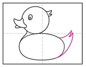 Easy How to Draw a Rubber Duck Tutorial and Coloring Page