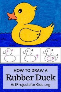 Easy How to Draw a Rubber Duck Tutorial and Rubber Duck Coloring Page ...