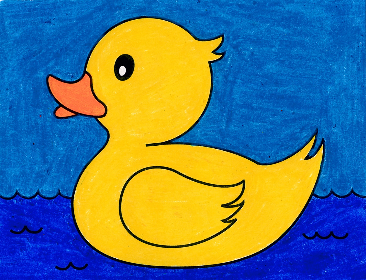 Line drawing of duck -simple Royalty Free Vector Image