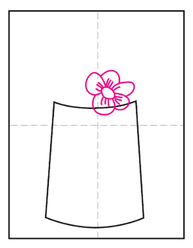 Easy How to Draw a Bouquet of Flowers and Coloring Page
