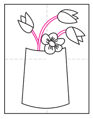 How To Draw A Bouquet Of Flowers Art Projects For Kids