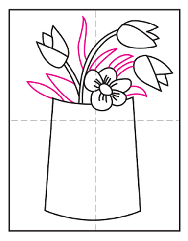 How To Draw A Bouquet Of Flowers Art Projects For Kids