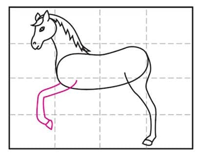 How to Draw a Walking Horse · Art Projects for Kids