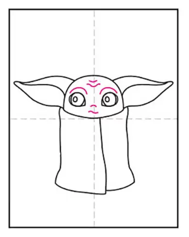 Easy How to Draw a Baby Yoda Valentine Tutorial and Coloring Page